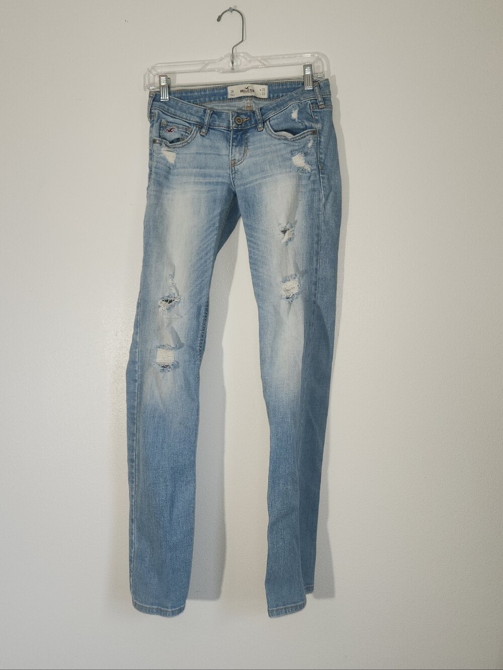 Women's Hollister Light Blue Distressed  Jeans